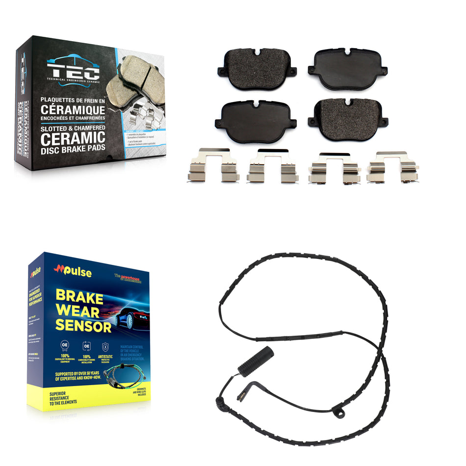 Rear Ceramic Disc Brake Pads And Wear Sensors Kit For Land Rover Range KTW-101215