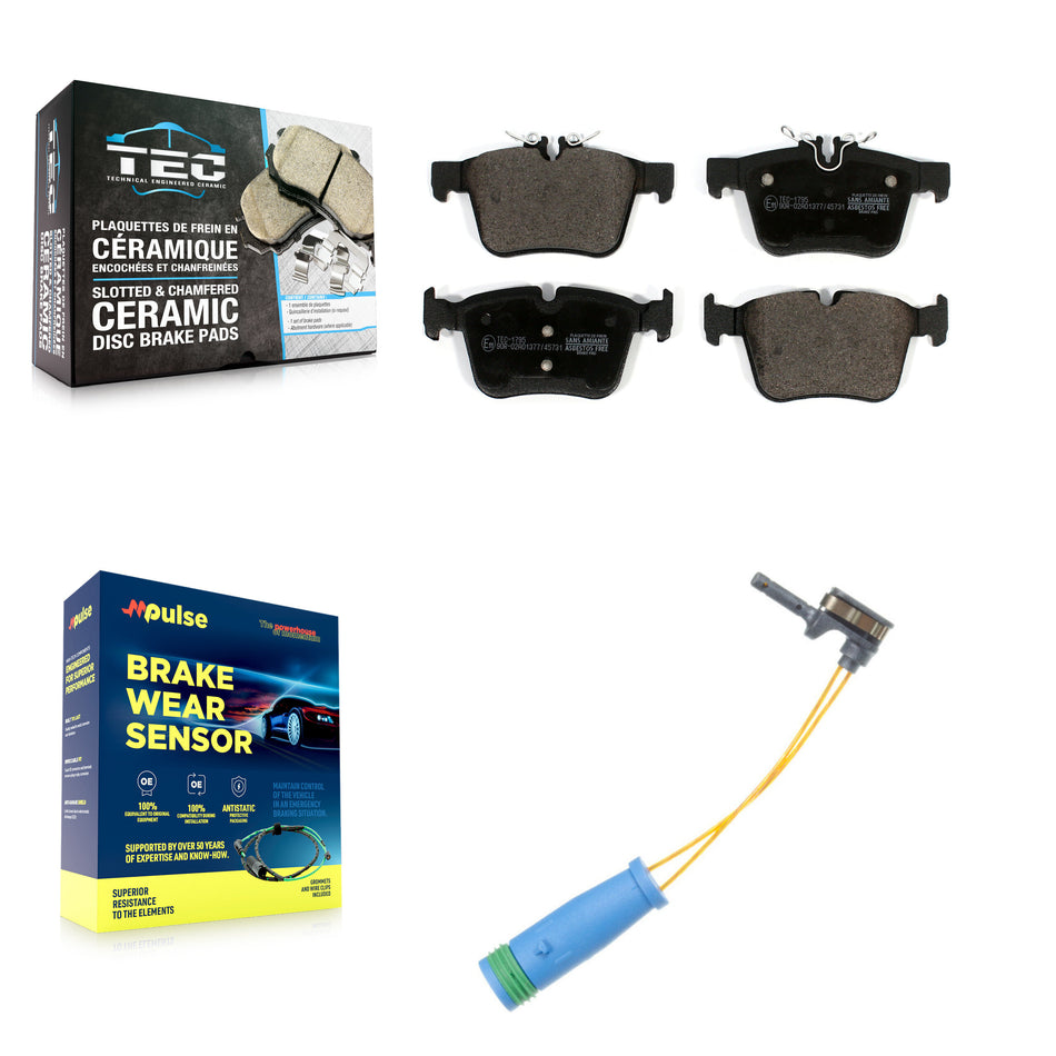 Rear Ceramic Disc Brake Pads And Wear Sensors Kit For Mercedes-Benz C300 C400 C350e KTW-101228