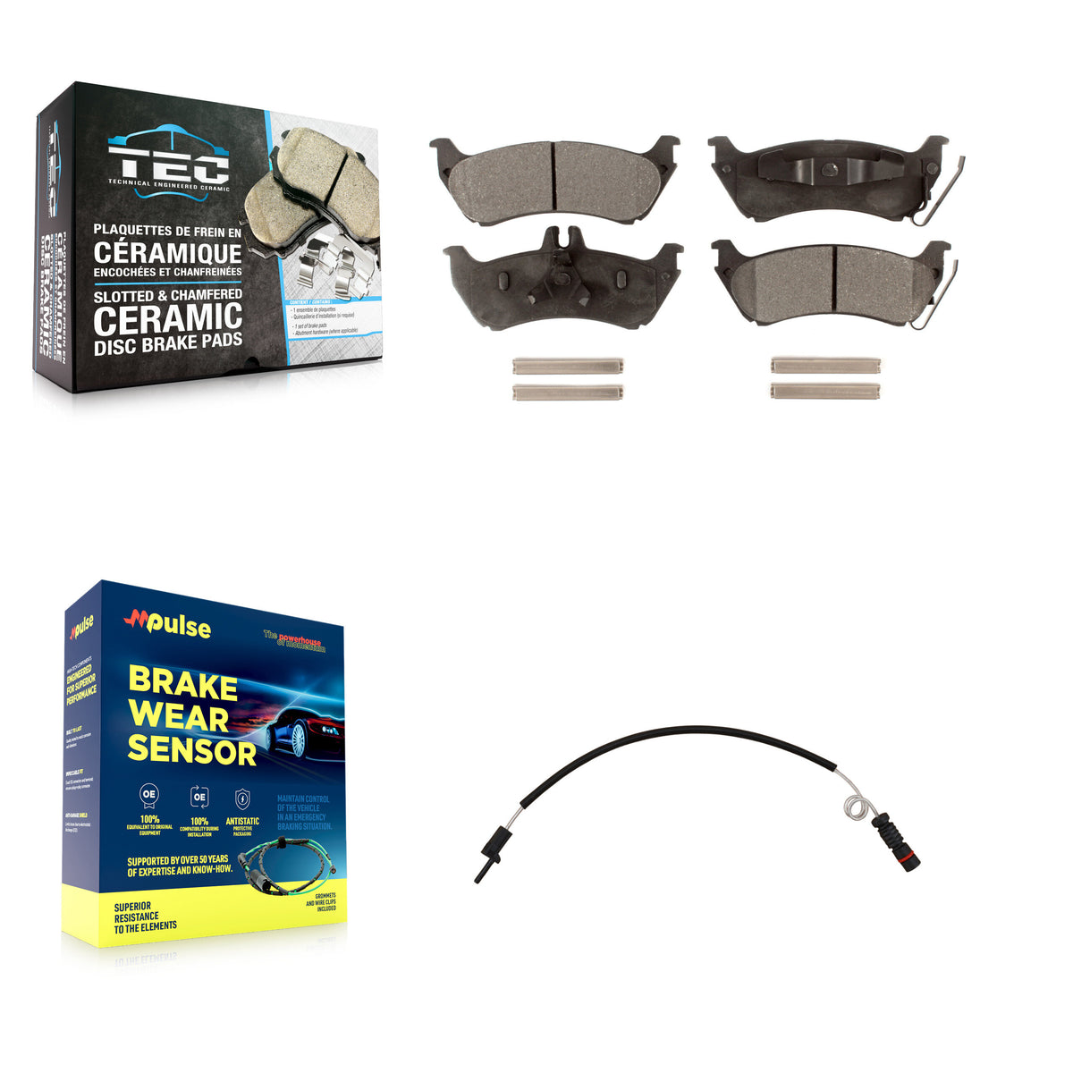Rear Ceramic Disc Brake Pads And Wear Sensors Kit For Mercedes-Benz ML320 ML350 ML430 KTW-101236