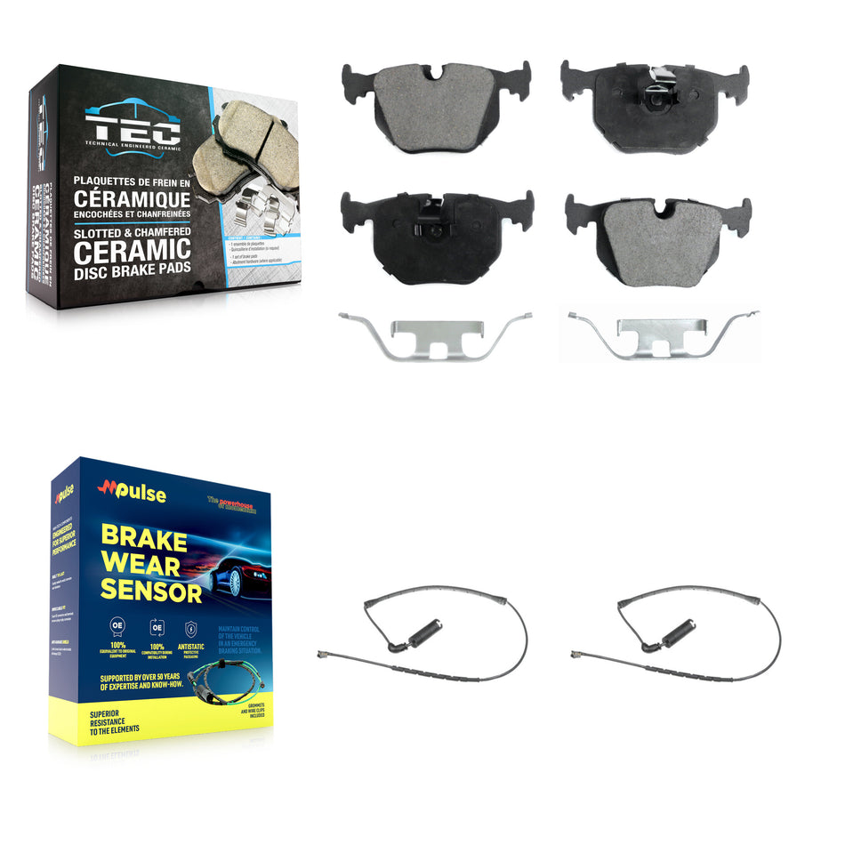 Rear Ceramic Disc Brake Pads And Wear Sensors Kit For 2000-2006 BMW X5 KTW-101250