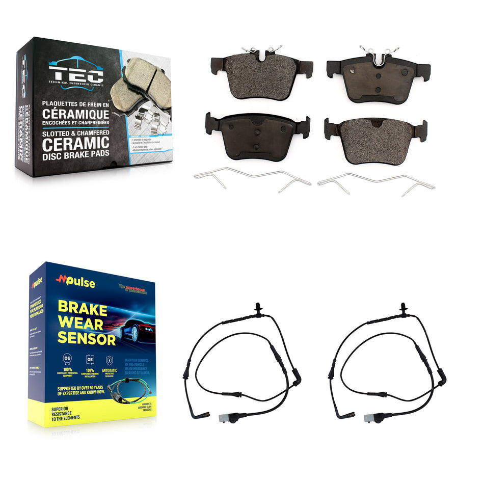 Rear Ceramic Disc Brake Pads And Wear Sensors Kit For Land Rover Range Evoque KTW-101251