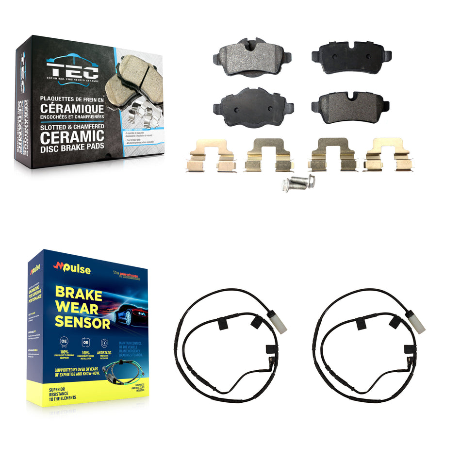 Rear Ceramic Disc Brake Pads And Wear Sensors Kit For Mini Cooper KTW-101252