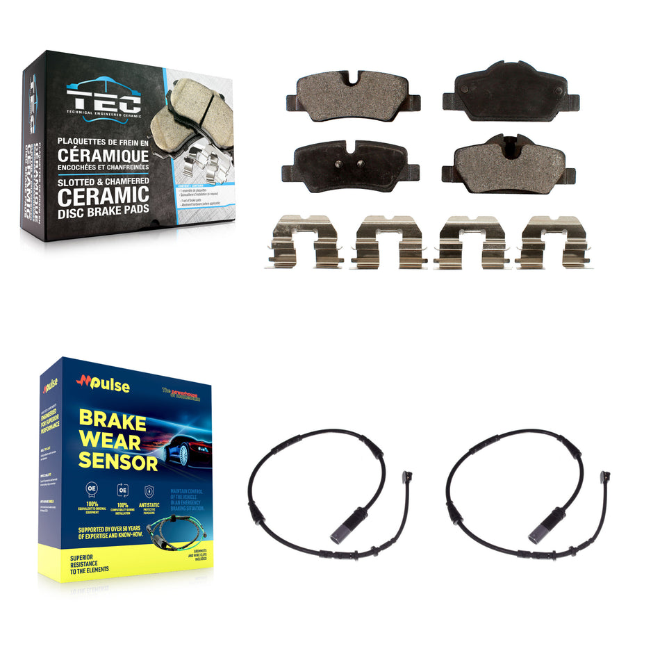 Rear Ceramic Disc Brake Pads And Wear Sensors Kit For Mini Cooper KTW-101262