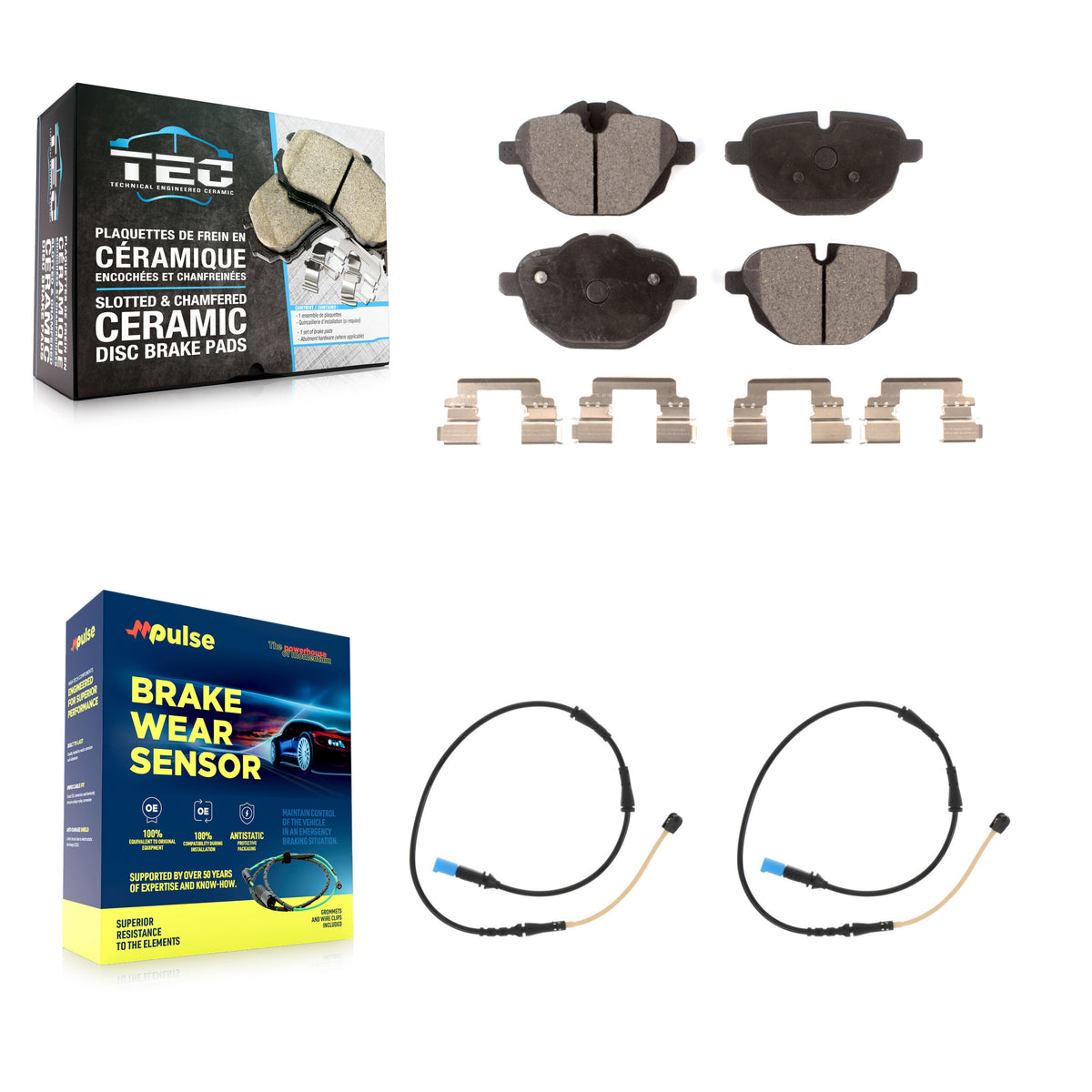 Rear Ceramic Disc Brake Pads And Wear Sensors Kit For BMW X4 KTW-101272