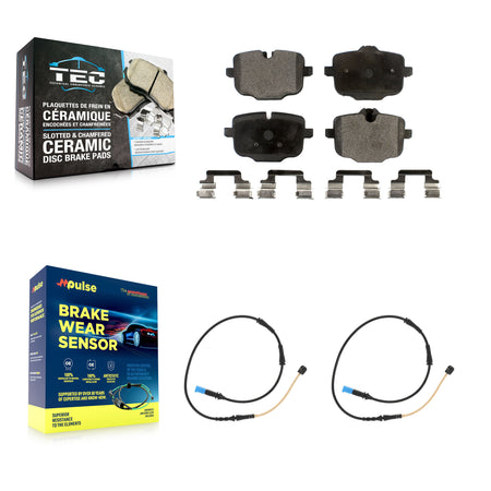 Rear Ceramic Disc Brake Pads And Wear Sensors Kit For BMW X4 KTW-101273