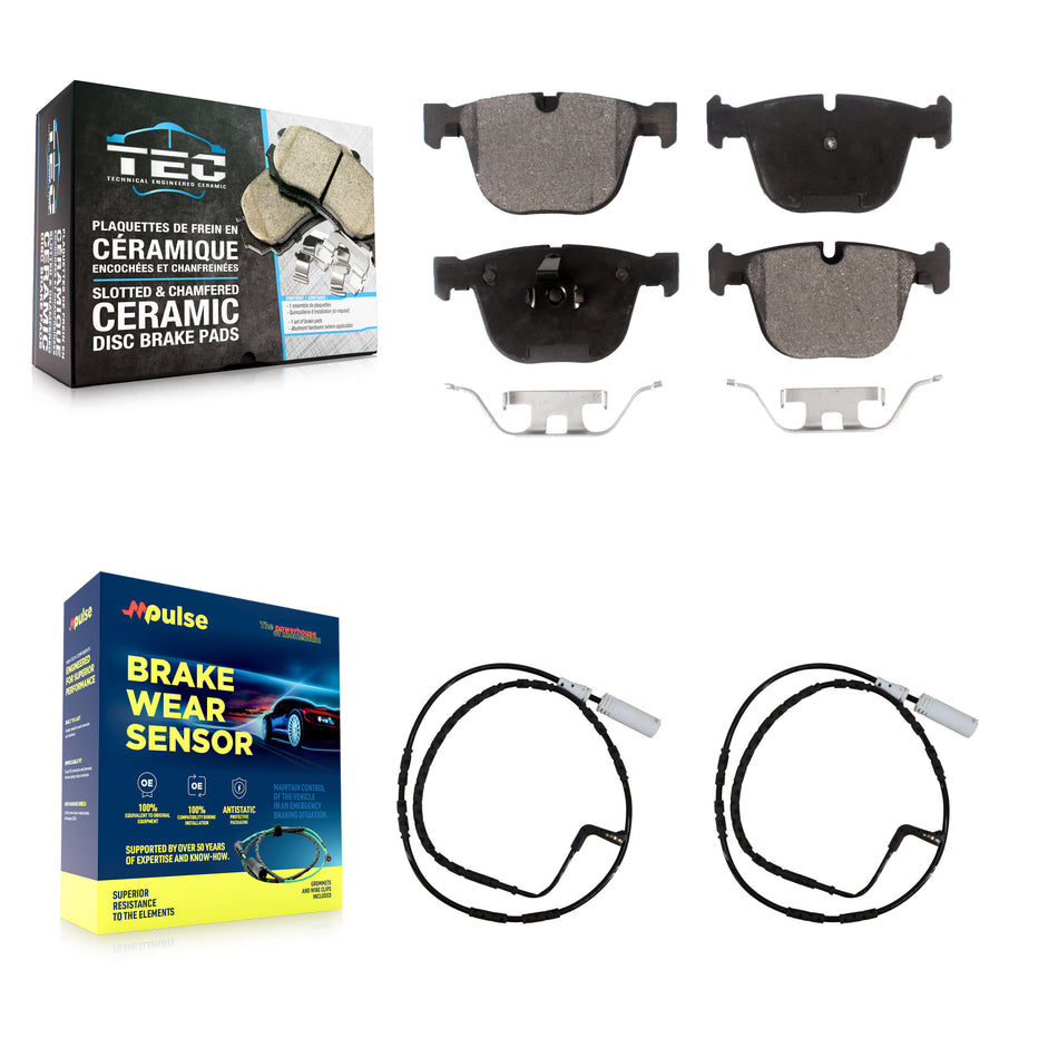 Rear Ceramic Disc Brake Pads And Wear Sensors Kit For BMW M3 1 Series M KTW-101274