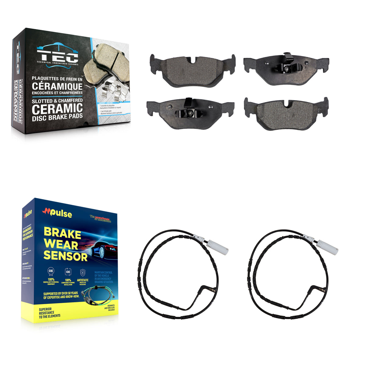 Rear Ceramic Brake Pad And Wear Sensor Kit For BMW 323i 328i 128i xDrive 328xi 325i 325xi KTW-101275