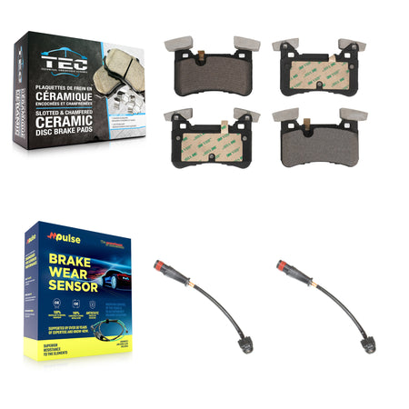 Rear Ceramic Disc Brake Pads And Wear Sensors Kit For Mercedes-Benz C63 AMG E63 S CLS63 KTW-101302