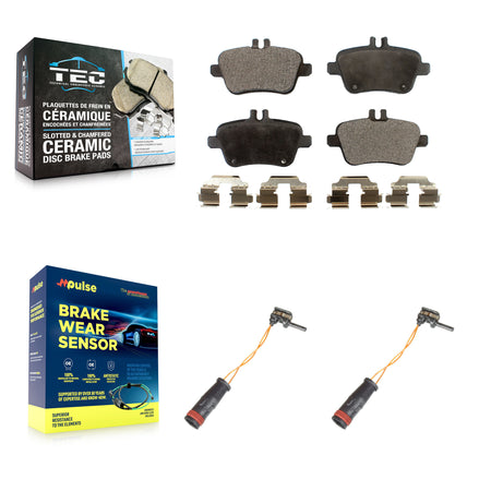 Rear Ceramic Disc Brake Pads And Wear Sensors Kit For Mercedes-Benz SLK350 KTW-101344