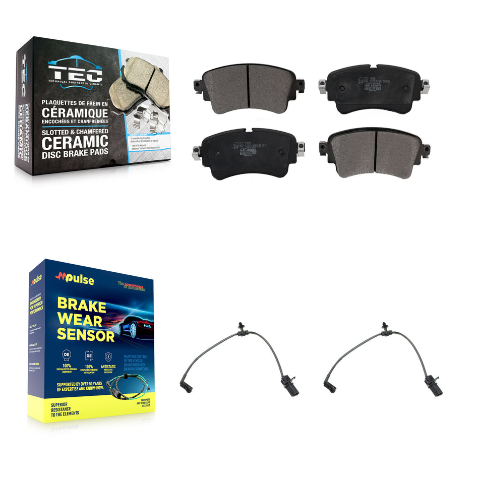 Rear Ceramic Brake Pad Wear Sensor Kit For Audi A4 Quattro A5 Sportback S5 allroad S4 RS5 KTW-101354