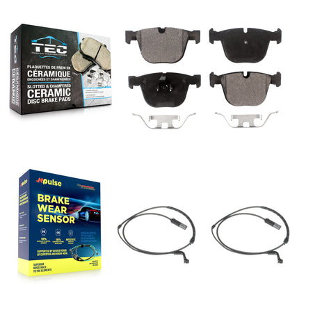 Rear Ceramic Disc Brake Pads And Wear Sensors Kit For BMW X5 X6 KTW-101381
