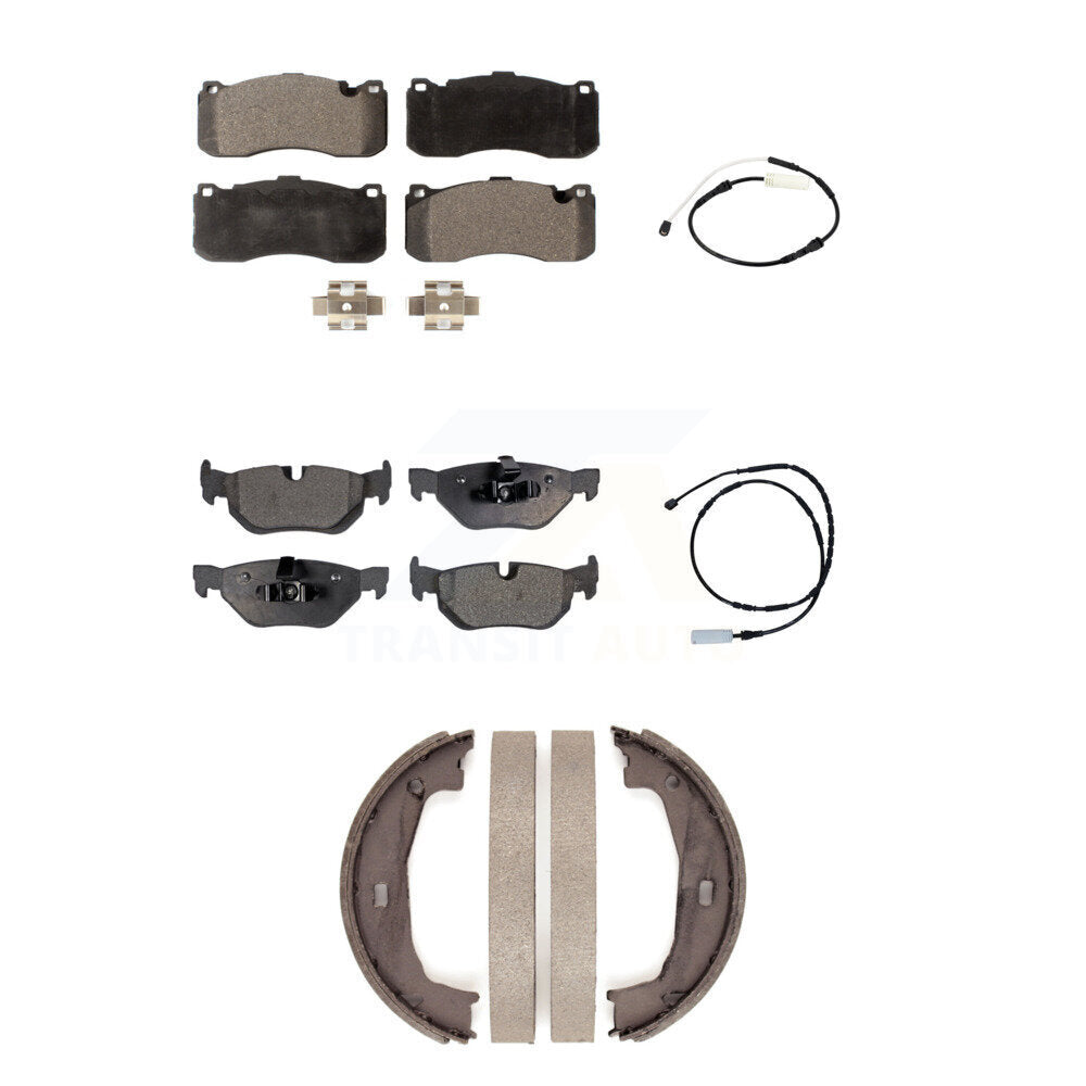 Front Rear Ceramic Disc Brake Pads And Wear Sensors Kit (5Pc) For BMW 328i KTW-101431