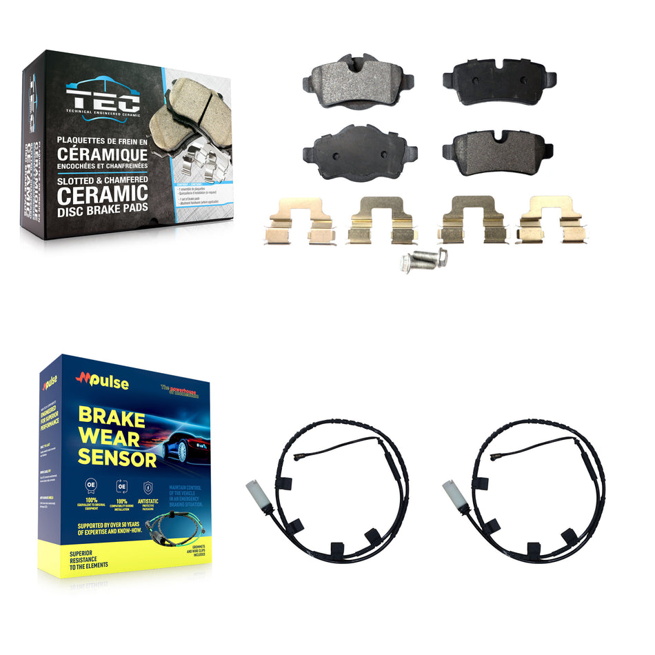 Rear Ceramic Disc Brake Pads And Wear Sensors Kit For Mini Cooper KTW-101507