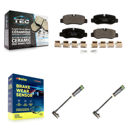 Rear Ceramic Disc Brake Pads And Wear Sensors Kit For Mercedes-Benz Metris 2.0L KTW-101512