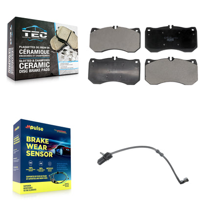 Front Ceramic Disc Brake Pads And Wear Sensors Kit For Audi A7 Quattro A8 KTW-101573
