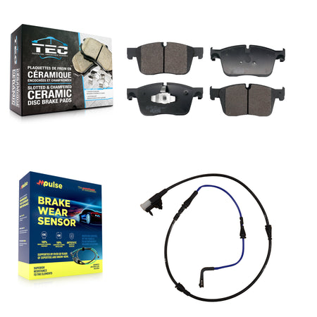 Front Ceramic Disc Brake Pads And Wear Sensors Kit For Jaguar XE XF KTW-101583