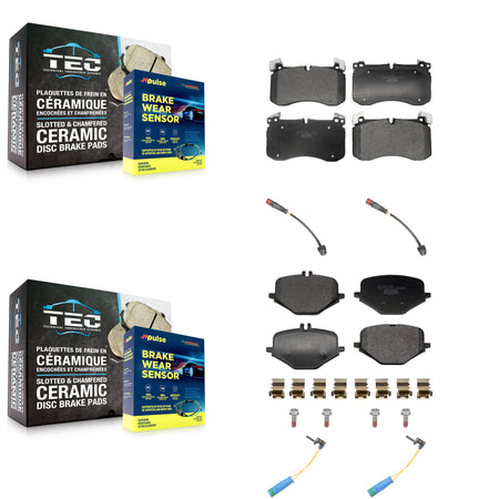 Front Rear Ceramic Brake Pad And Wear Sensor Kit For 2019-2022 Mercedes-Benz G63 AMG 4.0L KTW-101614