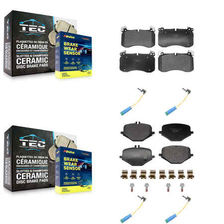 Front Rear Ceramic Disc Brake Pads And Wear Sensors Kit For Mercedes-Benz GLS63 AMG GLE53 KTW-101640