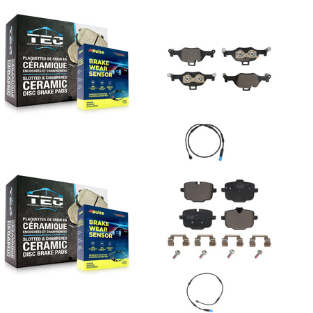 Front Rear Ceramic Disc Brake Pads And Wear Sensors Kit For BMW X5 X6 KTW-101658