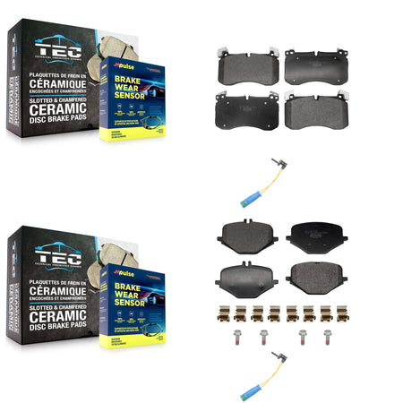 Front Rear Ceramic Disc Brake Pads And Wear Sensors Kit For Mercedes-Benz GLS63 AMG GLE53 KTW-101664