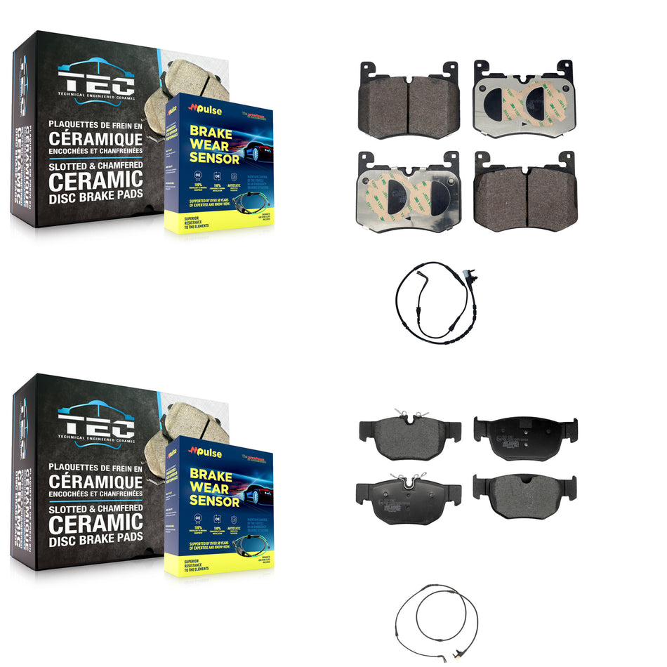 Front Rear Ceramic Disc Brake Pads And Wear Sensors Kit For Land Rover Range Velar KTW-101674