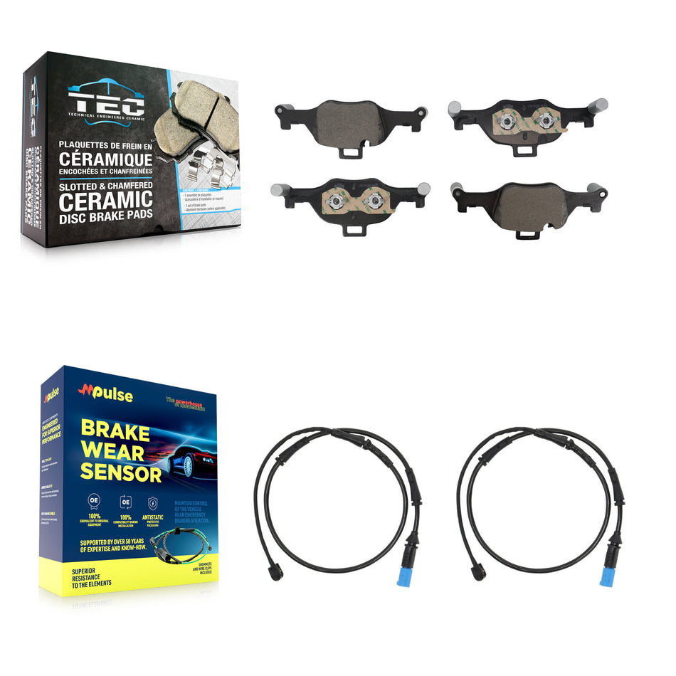 Front Ceramic Disc Brake Pads And Wear Sensors Kit For BMW X5 X6 KTW-101688