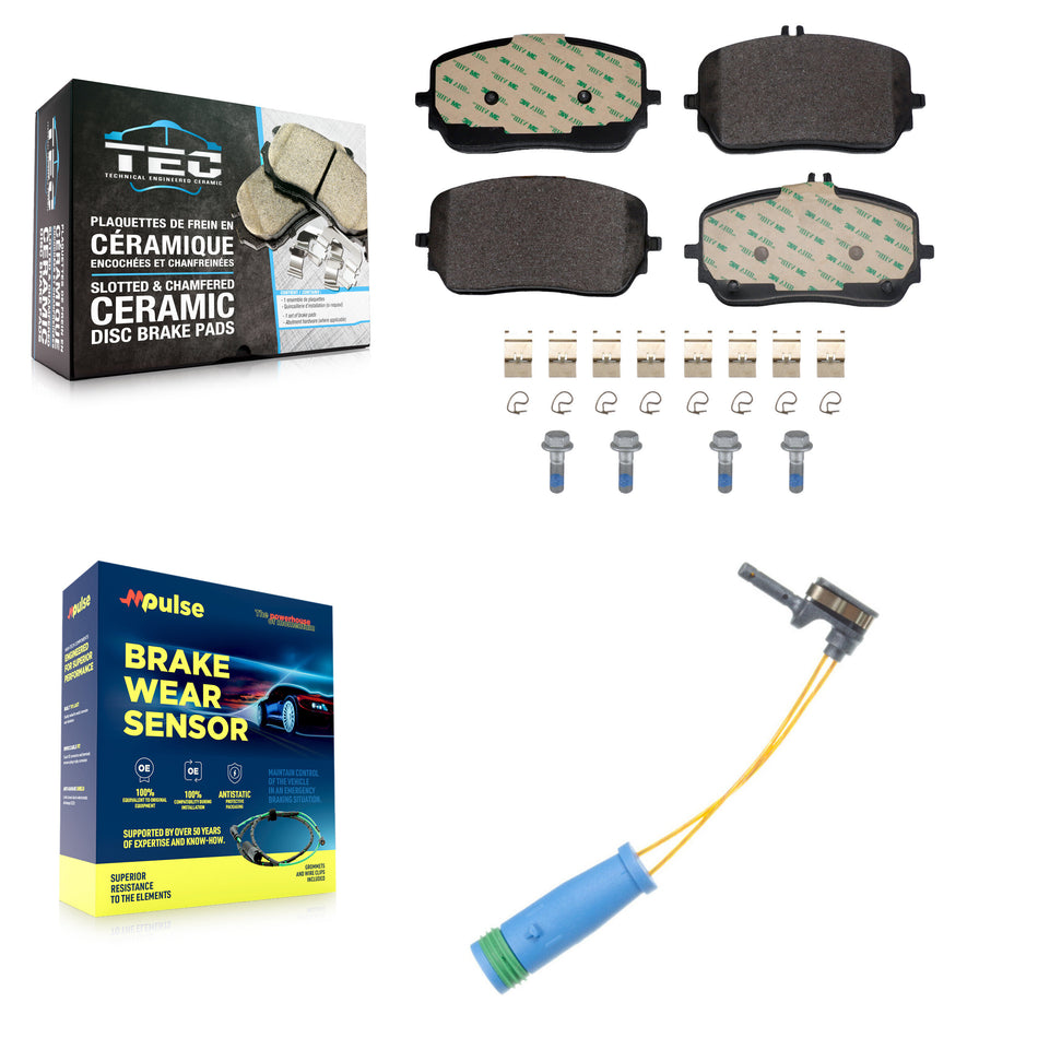 Front Ceramic Brake Pads Wear Sensor Kit For Mercedes-Benz GLE450 GLS450 GLE53 AMG GLS580 KTW-101711