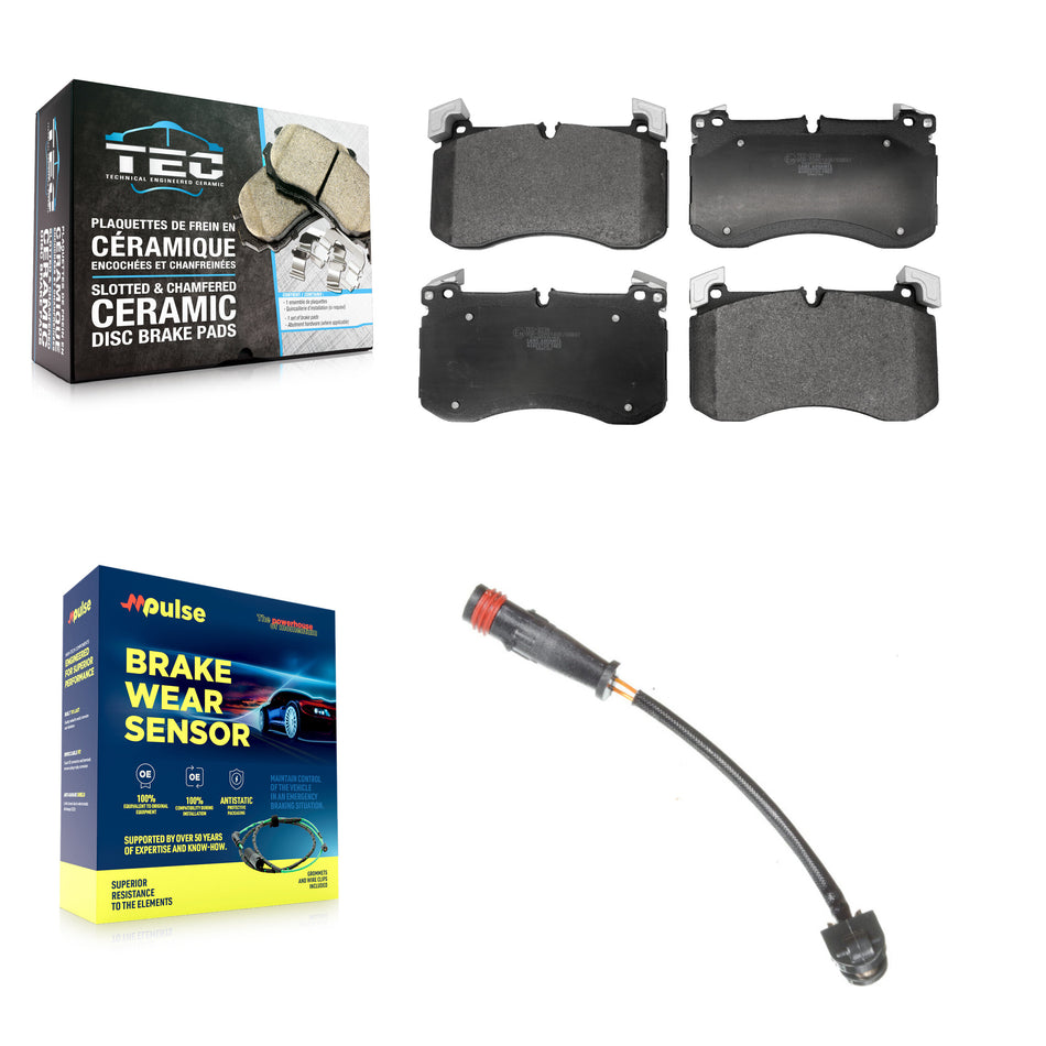 Front Ceramic Disc Brake Pad And Wear Sensor Kit For 2019-2022 Mercedes-Benz G63 AMG 4.0L KTW-101718