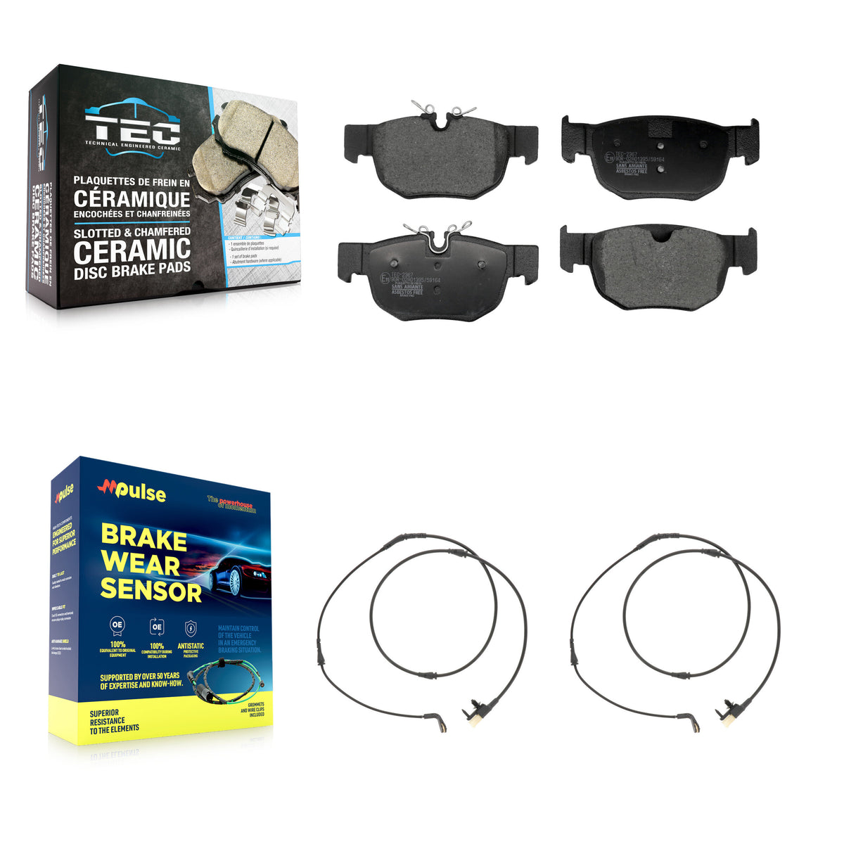 Rear Ceramic Disc Brake Pads And Wear Sensor Kit For Land Rover Range Velar Jaguar F-Pace KTW-101720