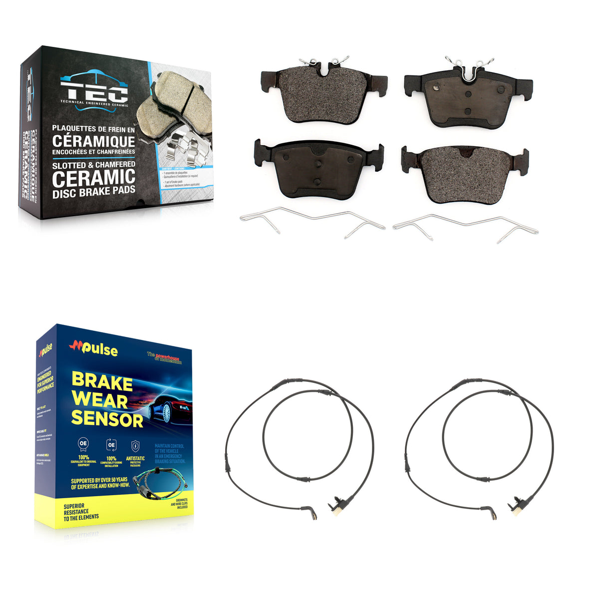 Rear Ceramic Disc Brake Pads And Wear Sensor Kit For Land Rover Range Velar Jaguar F-Pace KTW-101721
