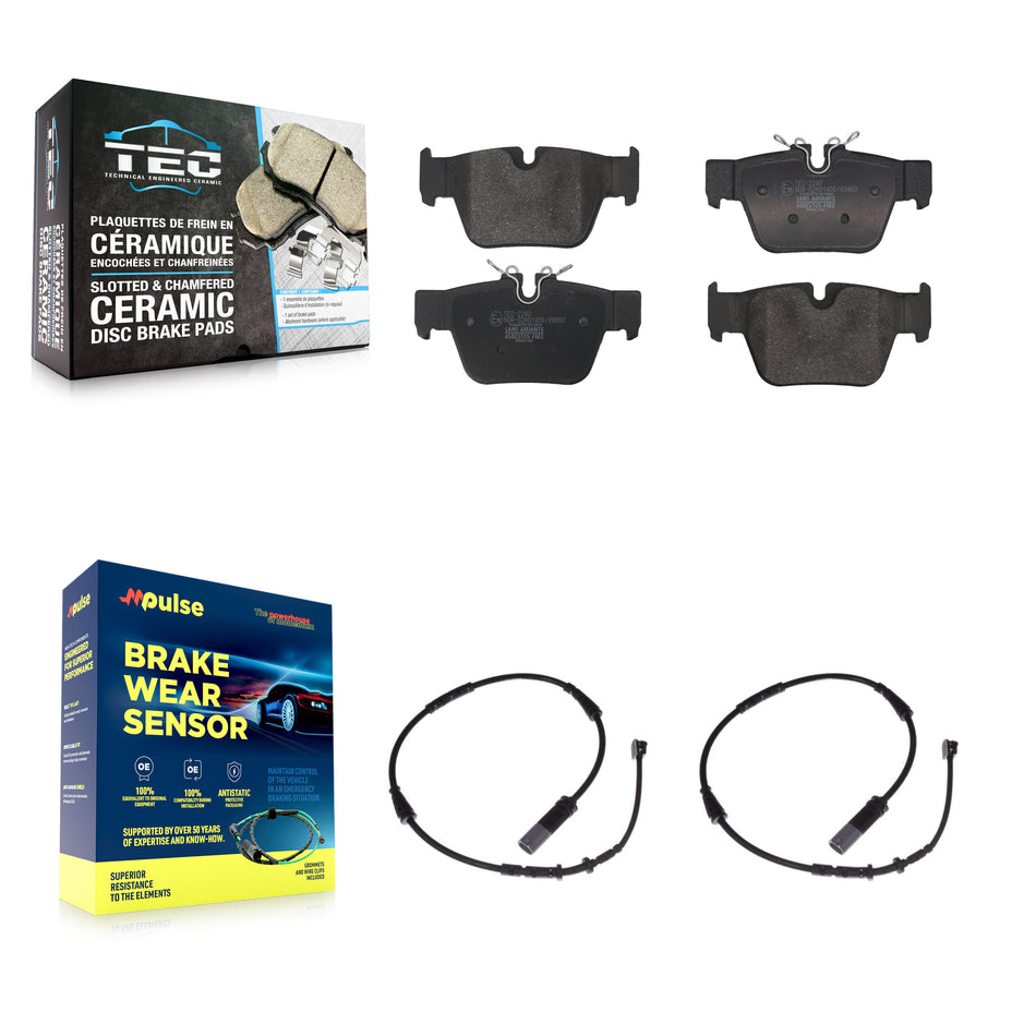 Rear Ceramic Disc Brake Pads And Wear Sensors Kit For BMW X2 M235i xDrive Gran Coupe KTW-101722
