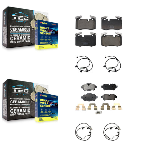 Front Rear Ceramic Disc Brake Pads And Wear Sensors Kit For Mini Cooper KTW-101767