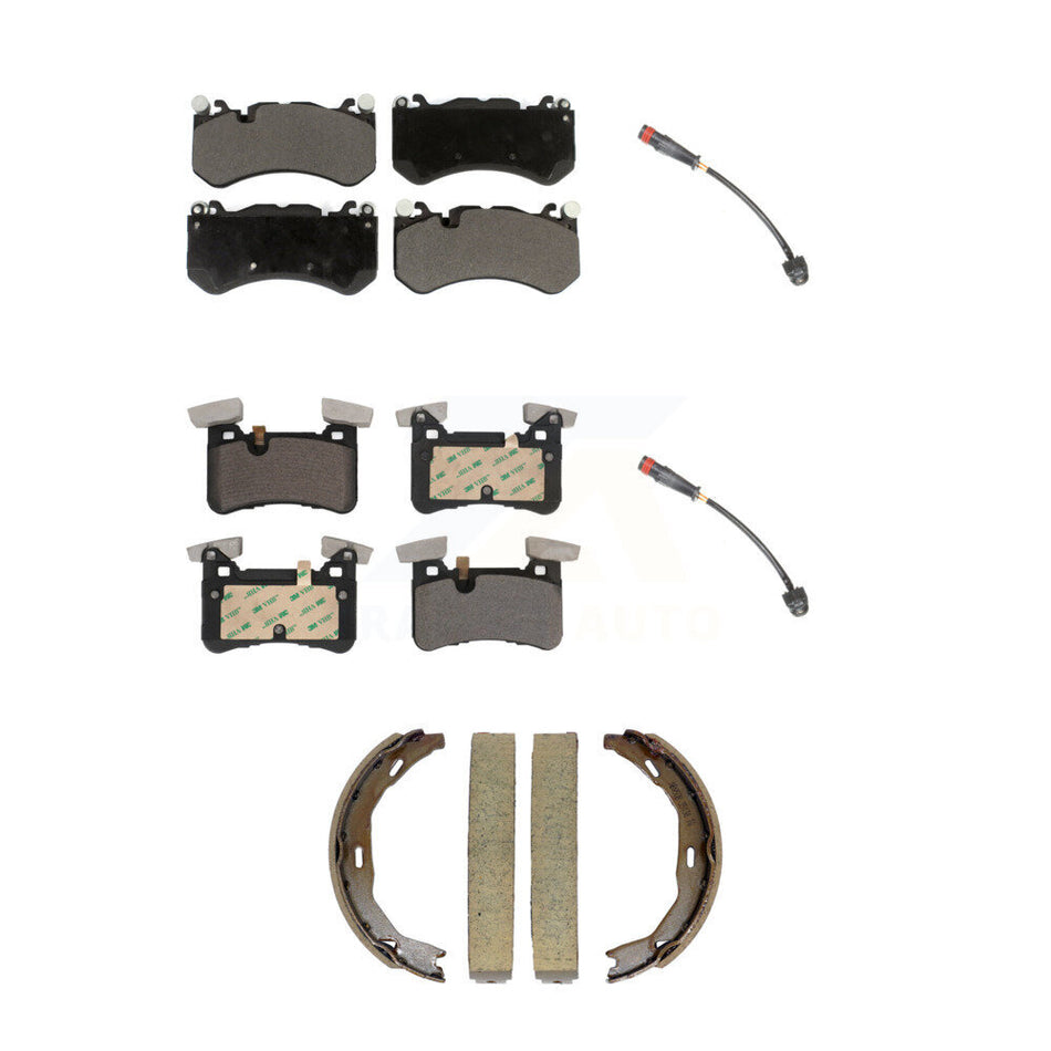 Front Rear Ceramic Disc Brake Pads And Wear Sensors Kit (5Pc) For Mercedes-Benz C63 AMG KTW-101791