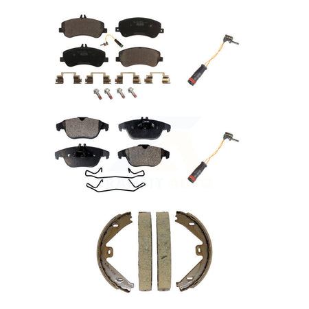 Front Rear Ceramic Brake Pads Extra Wear Sensor Kit (5Pc) For Mercedes-Benz GLK350 GLK250 KTW-101795