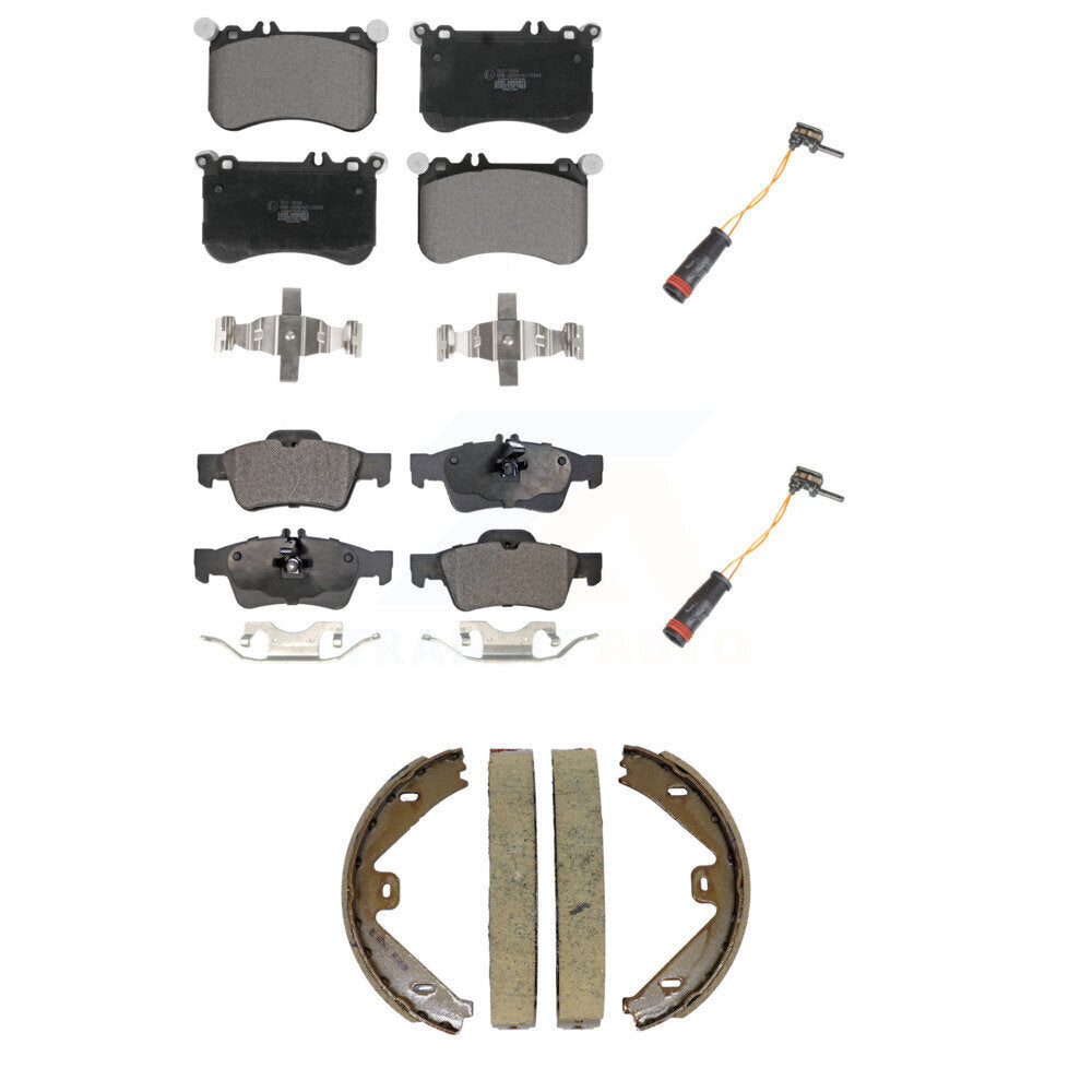 Front Rear Ceramic Disc Brake Pad And Wear Sensor Kit (5Pc) For Mercedes-Benz CLS550 E550 KTW-101796