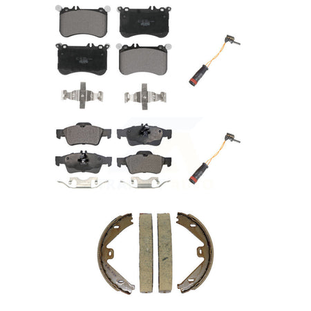 Front Rear Ceramic Disc Brake Pad And Wear Sensor Kit (5Pc) For Mercedes-Benz CLS550 E550 KTW-101796