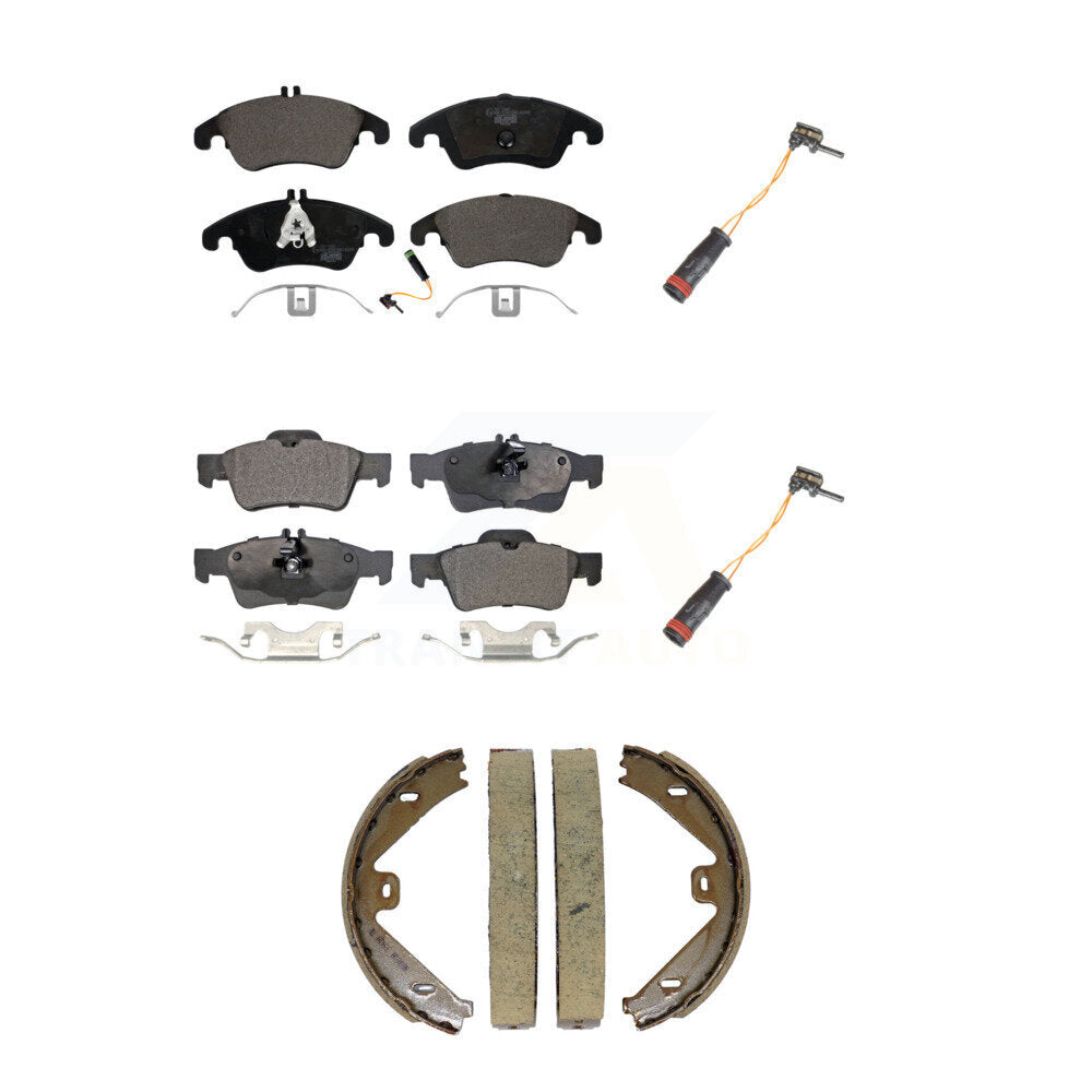 Front Rear Ceramic Brake Pad Extra Wear Sensor Kit (5Pc) For Mercedes-Benz E350 E250 E400 KTW-101797