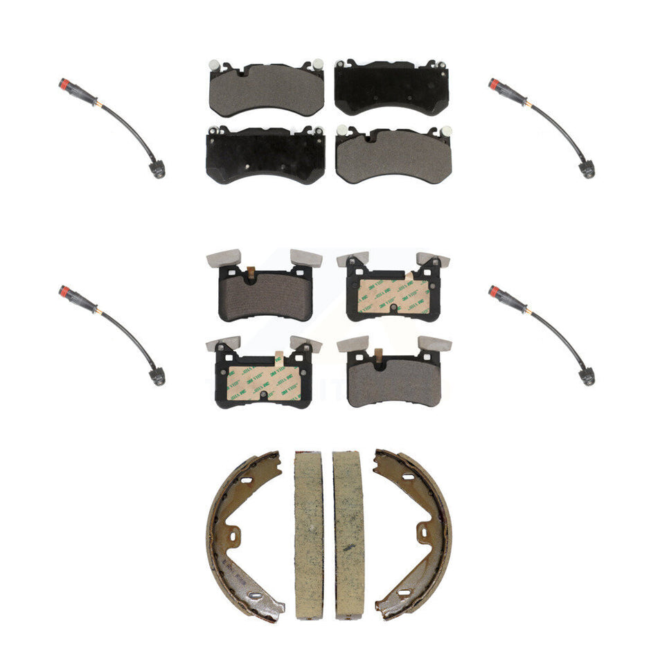 Front Rear Ceramic Brake Pads Wear Sensor Kit (7Pc) For Mercedes-Benz E63 AMG S C63 CLS63 KTW-101812