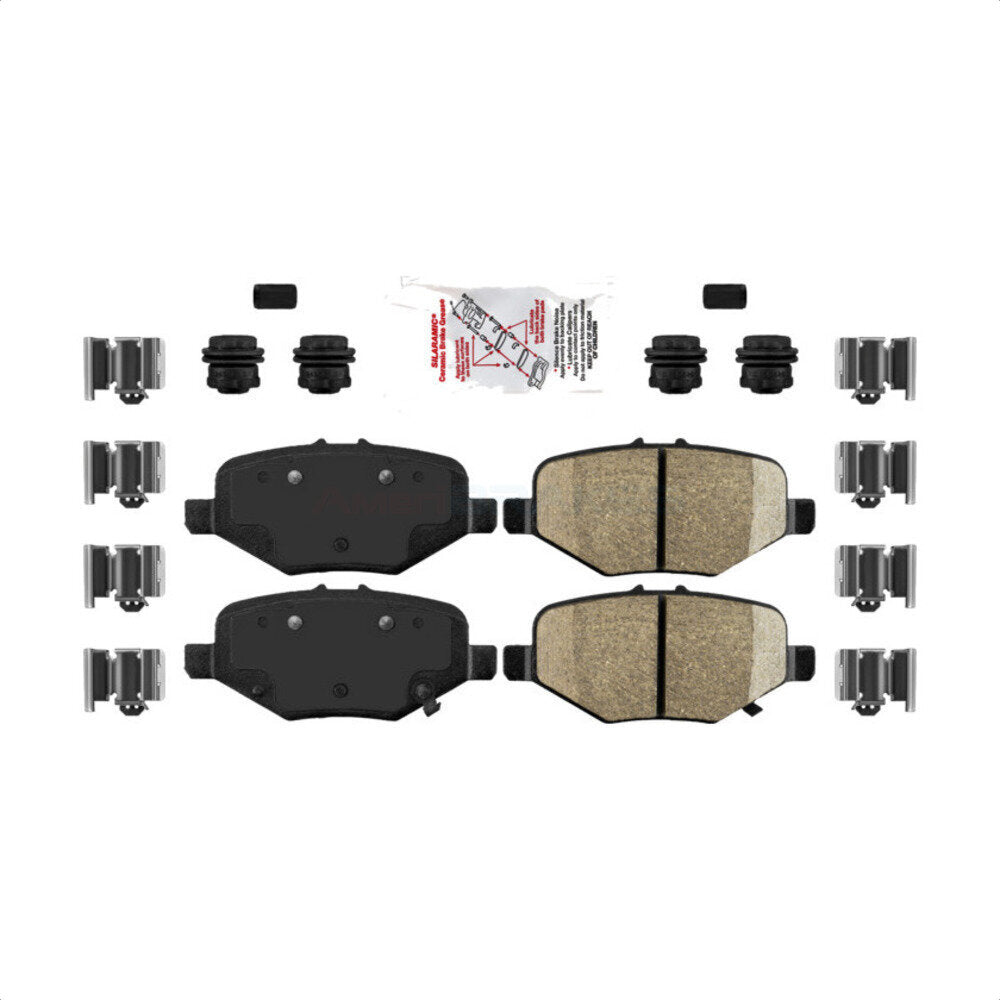 Rear Semi-Metallic Disc Brake Pads NWF-ASD1612 For Ford Explorer Taurus Flex Police Interceptor Sedan Lincoln MKT MKS Special Service by AmeriBRAKES