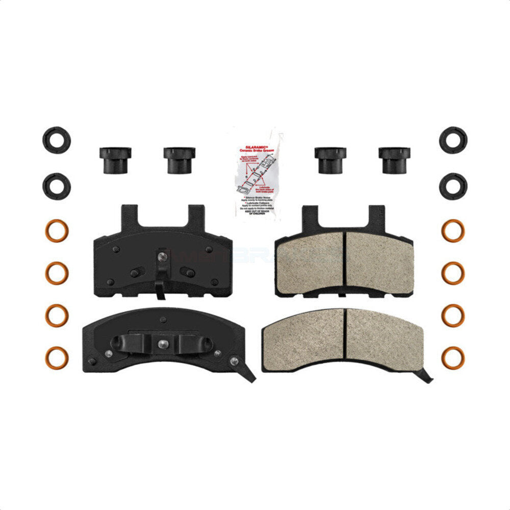 Front Semi-Metallic Disc Brake Pads NWF-ASD370 For Chevrolet GMC Dodge Tahoe K2500 Ram 2500 C2500 K1500 Suburban C3500 K3500 Express 3500 C1500 Savana Yukon R2500 C35 by AmeriBRAKES