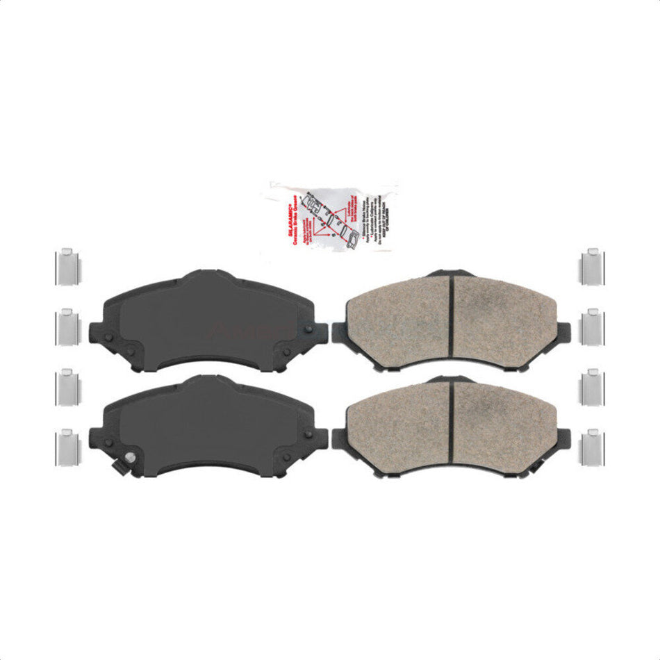 Front Ceramic Disc Brake Pads NWF-PRC1273 For Jeep Wrangler Dodge Grand Caravan Chrysler Town & Country Journey Liberty Nitro JK Volkswagen Routan Ram C/V by AmeriBRAKES