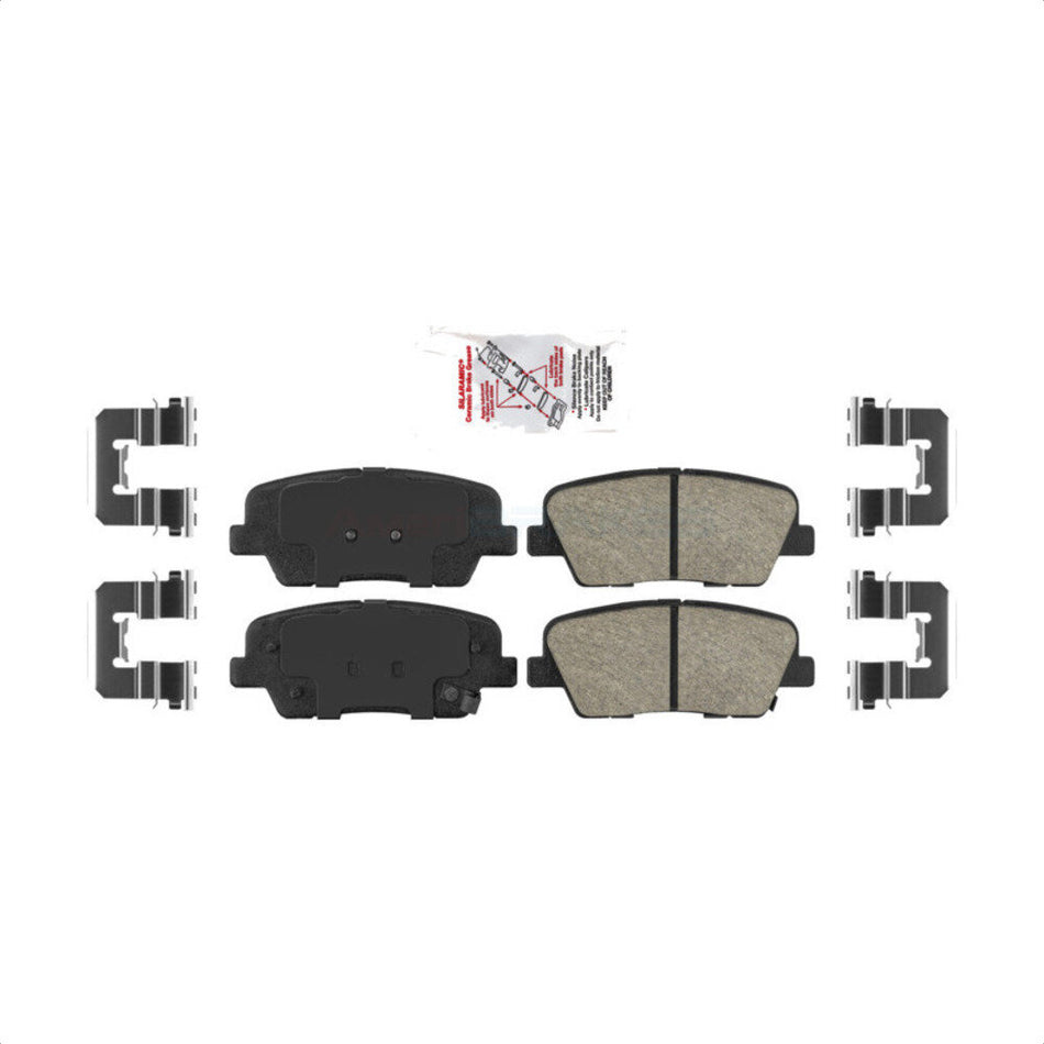 Rear Ceramic Disc Brake Pads NWF-PRC1284 For Kia Sedona Hyundai Genesis Coupe Entourage Borrego Equus K900 by AmeriBRAKES