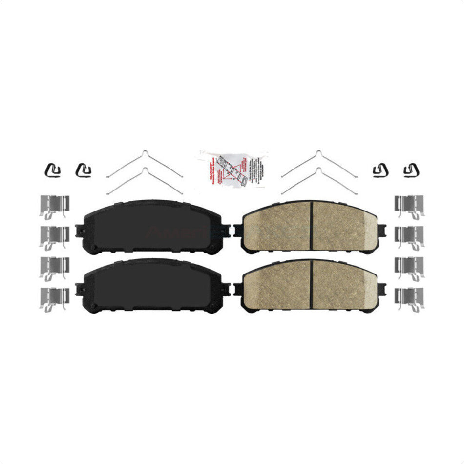 Front Ceramic Disc Brake Pads NWF-PRC1324 For Toyota Highlander Lexus Sienna RX350 NX200t RX450h NX300 RX350L Camry NX300h RX450hL Avalon Subaru bZ4X Crown NX250 NX350 NX350h NX450h+ Solterra RAV4 by AmeriBRAKES