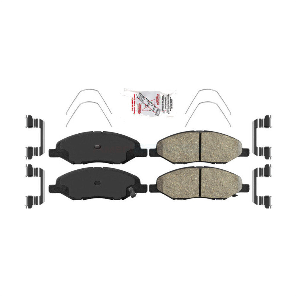 Front Ceramic Disc Brake Pads NWF-PRC1345 For Nissan Versa by AmeriBRAKES