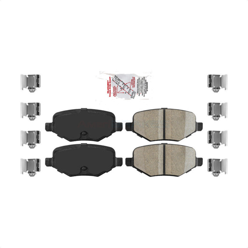 Rear Ceramic Disc Brake Pads NWF-PRC1377A For Ford Explorer Edge Taurus Flex Lincoln Police Interceptor Utility MKX MKS MKT by AmeriBRAKES