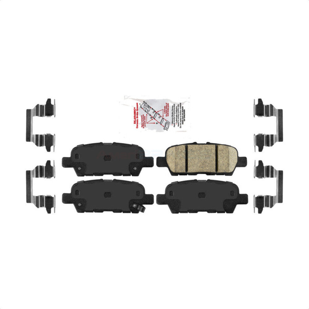 Rear Ceramic Disc Brake Pads NWF-PRC1393 For Nissan Altima Rogue Sentra Maxima INFINITI Q50 Sport Juke G37 LEAF QX50 370Z Q60 QX70 G25 EX35 Q70 Q70L Q40 Qashqai by AmeriBRAKES