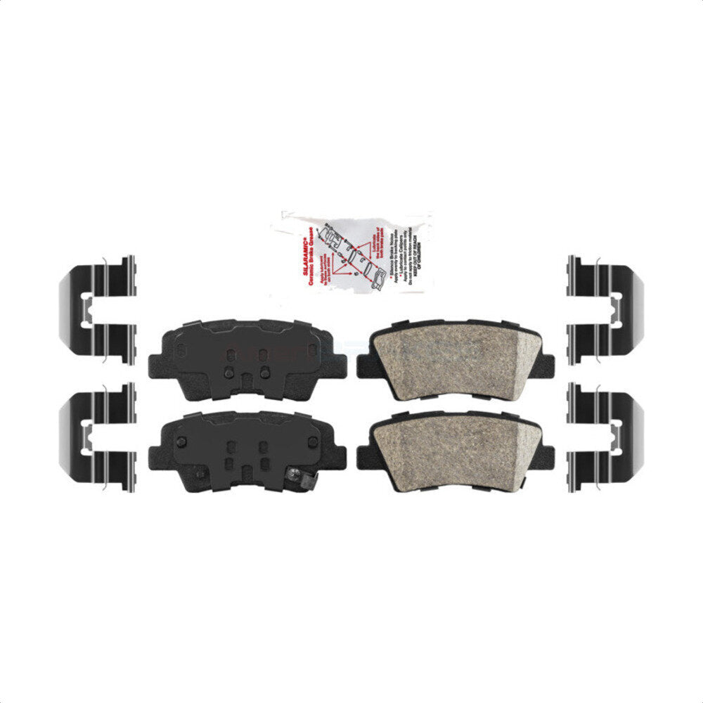 Rear Ceramic Disc Brake Pads NWF-PRC1445 For Hyundai Sonata Kia Optima Elantra Azera by AmeriBRAKES