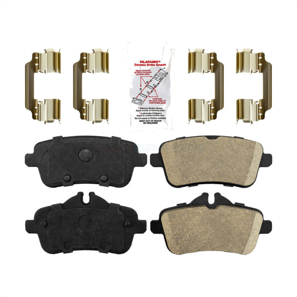 Rear Ceramic Disc Brake Pads NWF-PRC1630A For Mercedes-Benz ML350 GLE350 GLS450 GL450 GLE43 AMG GL550 GLS550 GL350 GLE400 GLE450 CLA45 ML400 ML550 ML250 GLE63 S GLA45 GL63 GLS63 ML63 SLC43 GLE300d by AmeriBRAKES