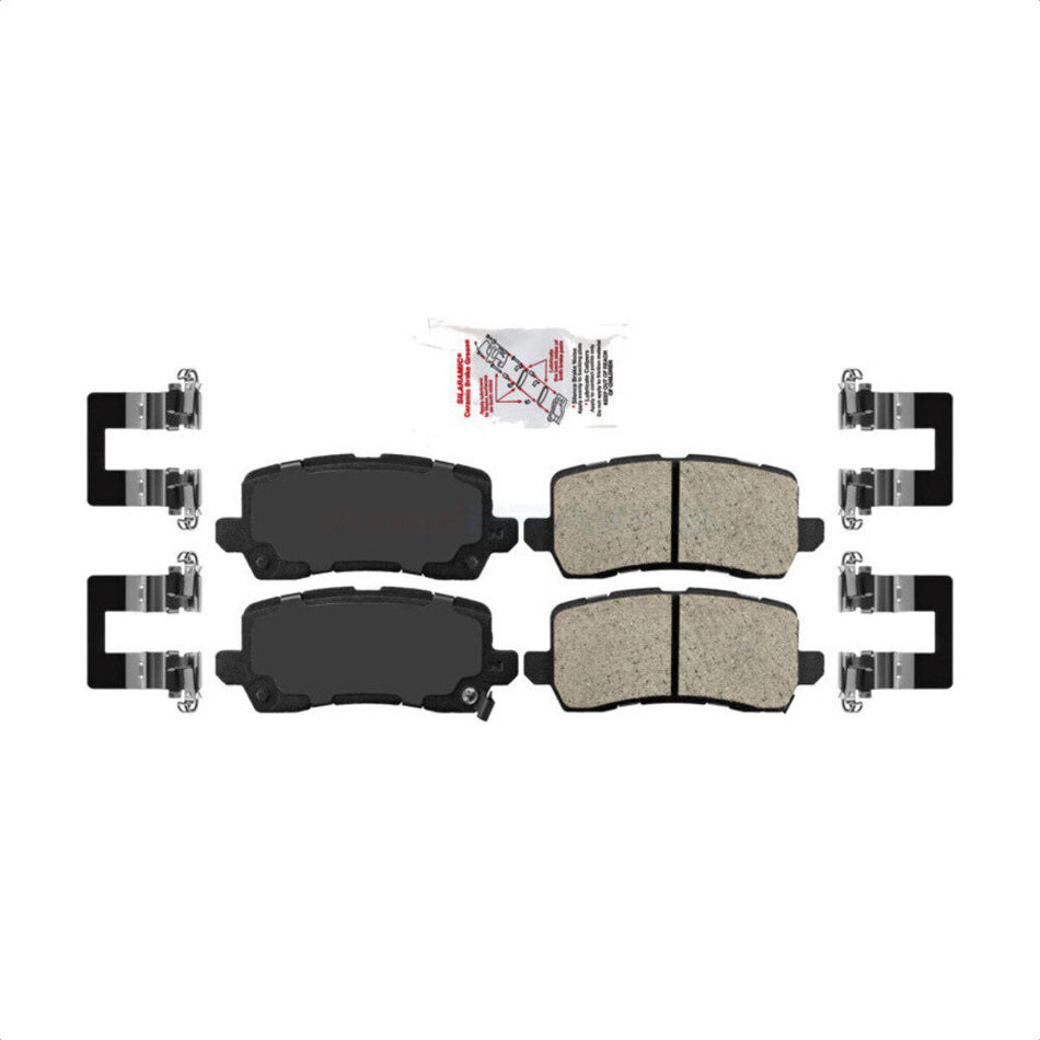 Rear Ceramic Disc Brake Pads NWF-PRC1698 For Acura TLX RLX Honda Odyssey by AmeriBRAKES