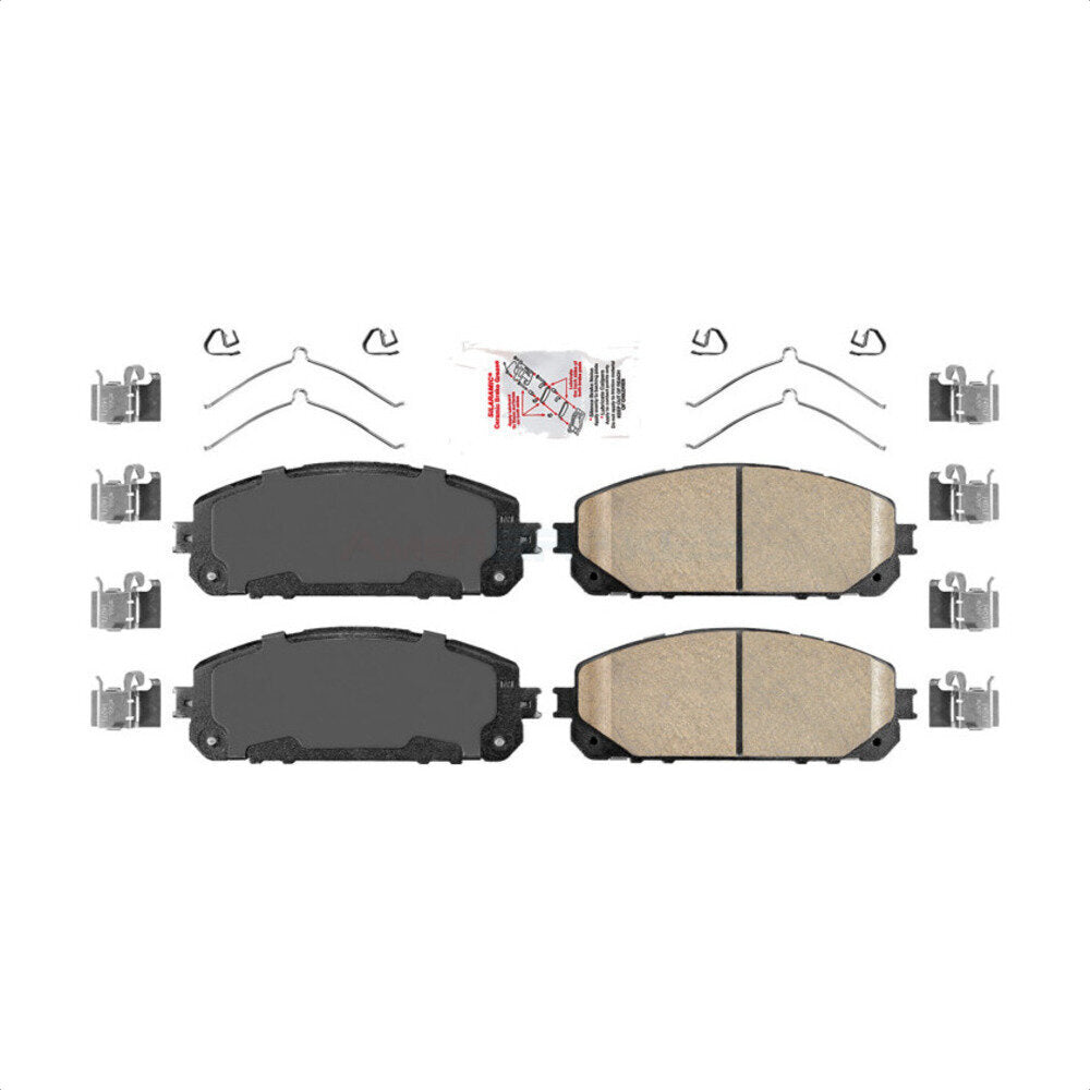 Front Ceramic Disc Brake Pads NWF-PRC1843 For 2014-2022 Jeep Cherokee With Dual Piston Caliper by AmeriBRAKES